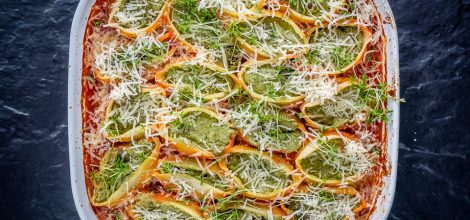 Makaron ze szpinakiem i bryndzą