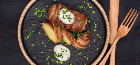 Ziemniaki zapiekane w boczku